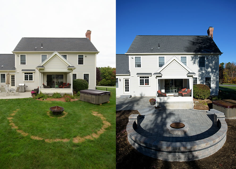 Before and after landscaping transformation – project 3