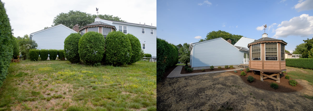 Before and after landscaping transformation – project 5
