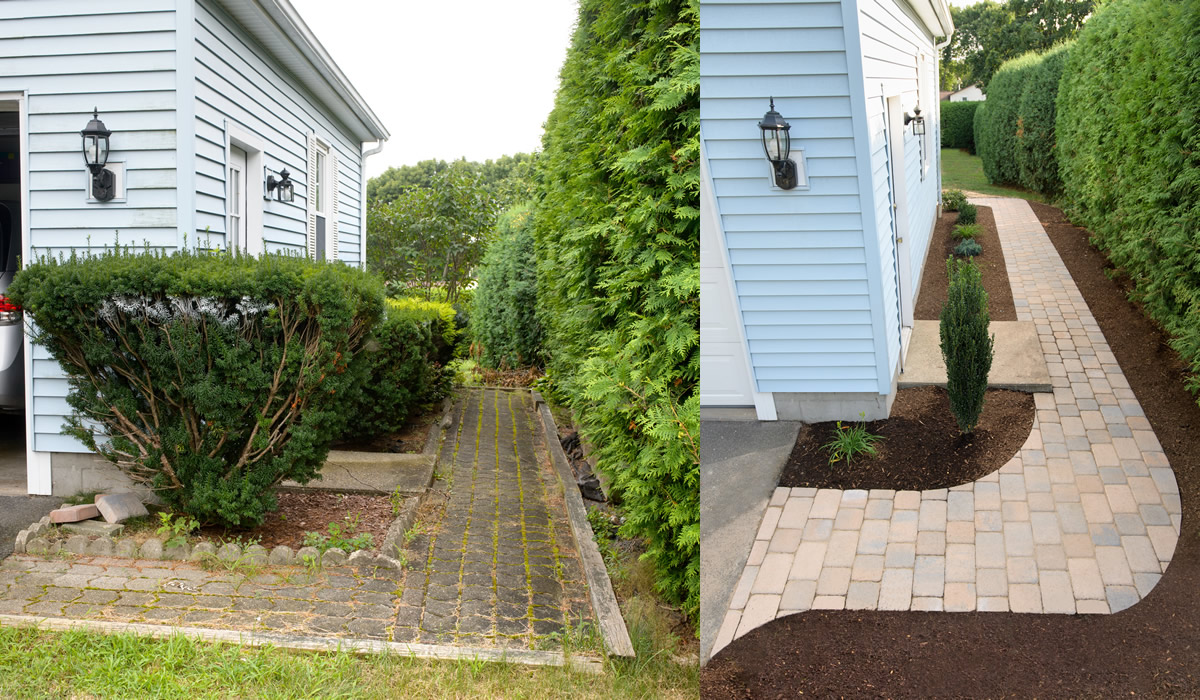 Before and after landscaping transformation – project 7
