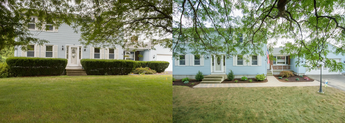Before and after landscaping transformation – project 8