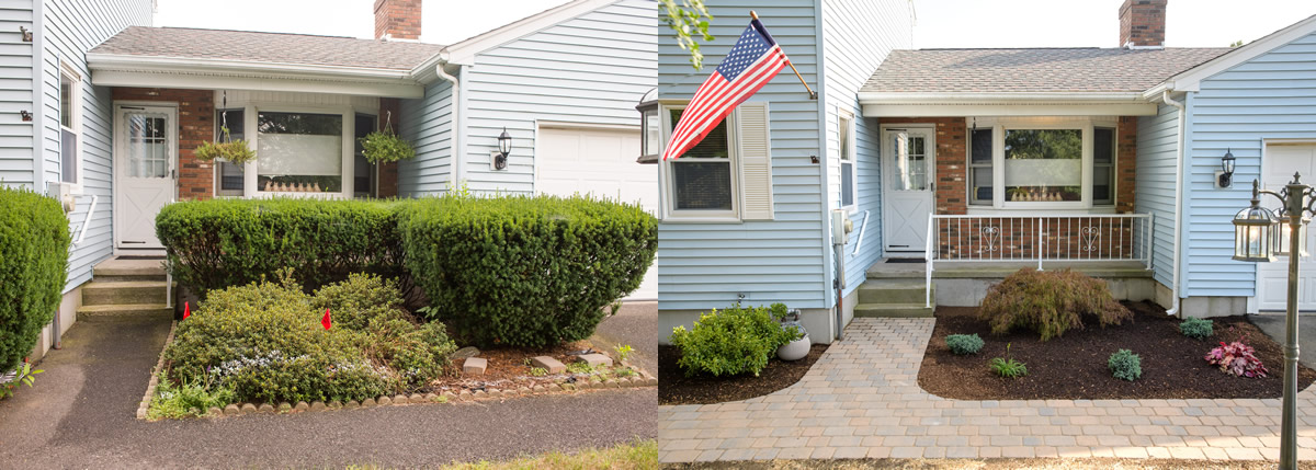 Before and after landscaping transformation – project 9